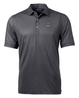 Harvard Crimson Cutter & Buck Pike Banner Print Stretch Mens Polo BL_MANN_HG 