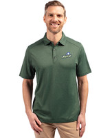 Florida Gulf Coast Eagles Cutter & Buck Forge Eco Stretch Recycled Mens Polo Dark Hunter Heather Front