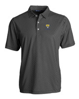 Fort Valley State Wildcats Cutter & Buck Pike Eco Symmetry Print Stretch Recycled Mens Polo BLWH_MANN_HG 