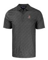 Florida State Seminoles Cutter & Buck Pike Eco Pebble Print Stretch Recycled Mens Polo BL_MANN_HG 