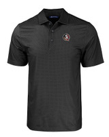Florida State Seminoles Cutter & Buck Pike Eco Tonal Geo Print Stretch Recycled Mens Polo BL_MANN_HG 
