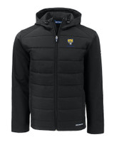 Fort Valley State Wildcats Cutter & Buck Evoke Hybrid Softshell Recycled Full Zip Mens Hooded Jacket BL_MANN_HG 