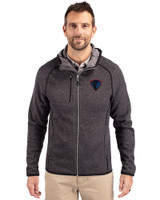 DePaul Blue Demons Cutter & Buck Mainsail Full Zip Hooded Mens Jacket Charcoal Heather Front
