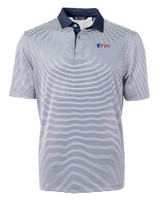 Fairleigh Dickinson Knights Cutter & Buck Virtue Eco Pique Micro Stripe Recycled Mens Big & Tall Polo NVBW_MANN_HG 