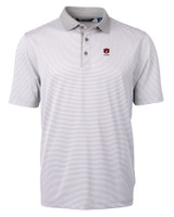 Auburn Tigers Alumni Cutter & Buck Virtue Eco Pique Micro Stripe Recycled Mens Big & Tall Polo POLWH_MANN_HG 1