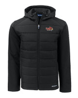 Illinois State Redbirds Cutter & Buck Evoke Hybrid Eco Softshell Recycled Full Zip Mens Big & Tall Hooded Jacket BL_MANN_HG 