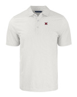 Miami University RedHawks Cutter & Buck Pike Eco Symmetry Print Stretch Recycled Mens Polo WHPOL_MANN_HG 1