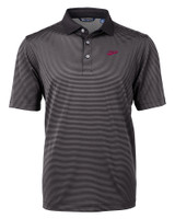 New Mexico State Aggies College Vault Cutter & Buck Virtue Eco Pique Micro Stripe Recycled Mens Big & Tall Polo BLEG_MANN_HG 