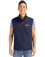 Pepperdine Waves Cutter & Buck Charter Eco Full-Zip Mens Big & Tall Vest Navy Blue Front