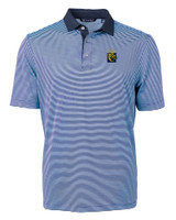 FIU Panthers College Vault Cutter & Buck Virtue Eco Pique Micro Stripe Recycled Mens Polo ALSNB_MANN_HG 