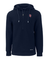 St Johns Red Storm Cutter & Buck Roam Eco Half Zip Recycled Mens Pullover Hoodie NVBU_MANN_HG 1