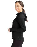 Florida State Seminoles Cutter & Buck Daybreak Eco Recycled Womens Half Zip Hoodie Black Side
