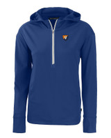 Illinois Fighting Illini College Vault Cutter & Buck Daybreak Eco Recycled Womens Half Zip Hoodie TBL_MANN_HG 