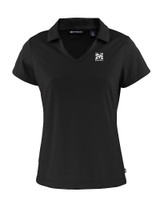 Morehouse Maroon Tigers Cutter & Buck Daybreak Eco Recycled Womens V-neck Polo Black Mannequin