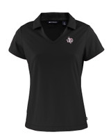 Texas Southern Tigers Cutter & Buck Daybreak Eco Recycled Womens V-neck Polo Black Mannequin