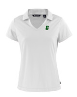 Charlotte 49ers Cutter & Buck Daybreak Eco Recycled Womens V-neck Polo White Mannequin