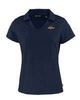 Pepperdine Waves Cutter & Buck Daybreak Eco Recycled Womens V-neck Polo Navy Blue Mannequin