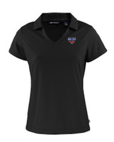 SMU Mustangs Cutter & Buck Daybreak Eco Recycled Womens V-neck Polo Black Mannequin