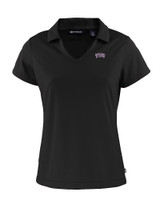 TCU Horned Frogs Cutter & Buck Daybreak Eco Recycled Womens V-neck Polo Black Mannequin