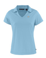 Southern University Jaguars Cutter & Buck Daybreak Eco Recycled Womens V-neck Polo Atlas Light Blue Mannequin