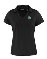 Marshall Thundering Herd College Vault Cutter & Buck Daybreak Eco Recycled Womens V-neck Polo Black Mannequin