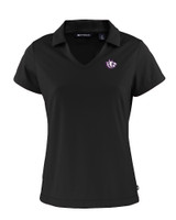 Texas Christian Horned Frogs College Vault Cutter & Buck Daybreak Recycled Womens V-Neck Polo Black Mannequin