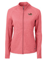 Illinois State Redbirds Cutter & Buck Adapt Eco Knit Heather Recycled Womens Full Zip CRH_MANN_HG 1