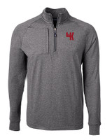 Western Kentucky Hilltoppers College Vault Cutter & Buck Adapt Eco Knit Heather Mens Big & Tall Quarter Zip Pullover BLH_MANN_HG 
