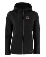 Delaware Fightin' Blue Hens College Vault Cutter & Buck Evoke Softshell Recycled Full Zip Womens Jacket BL_MANN_HG 