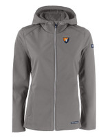 Illinois Fighting Illini College Vault Cutter & Buck Evoke Softshell Recycled Full Zip Womens Jacket EG_MANN_HG 