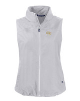 Georgia Tech Yellow Jackets Cutter & Buck Charter Eco Full-Zip Womens Vest POL_MANN_HG 1