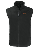 UOP Tigers Cutter & Buck Charter Eco Full-Zip Mens Big & Tall Vest BL_MANN_HG 