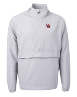 Ole Miss Rebels College Vault Cutter & Buck Charter Eco Recycled Mens Anorak Jacket POL_MANN_HG 