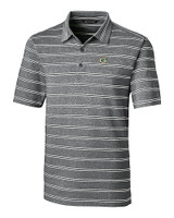 Green Bay Packers Cutter & Buck Forge Epic Confidence Recycled Heathered Stripe Stretch Mens Polo Black Mannequin