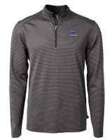 Creighton Bluejays Cutter & Buck Virtue Eco Pique Micro Stripe Recycled Mens Big & Tall Quarter Zip BLEG_MANN_HG 