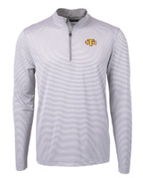 Tennessee Tech Golden Eagles Cutter & Buck Virtue Eco Pique Micro Stripe Recycled Mens Big & Tall Quarter Zip POLWH_MANN_HG 