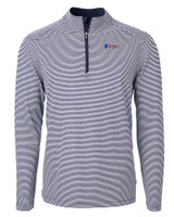 Fairleigh Dickinson Knights Cutter & Buck Virtue Eco Pique Micro Stripe Recycled Mens Big & Tall Quarter Zip NVBW_MANN_HG 