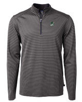 Portland State Vikings College Vault Cutter & Buck Virtue Eco Pique Micro Stripe Recycled Mens Big & Tall Quarter Zip BLEG_MANN_HG 