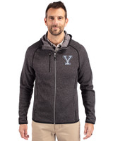 Yale Bulldogs Cutter & Buck Mainsail Full Zip Hooded Mens Jacket Charcoal Heather Front