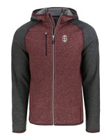Southern Illinois Salukis College Vault Cutter & Buck Mainsail Full Zip Hooded Mens Jacket BHCH_MANN_HG 