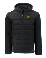 Wichita State Shockers Cutter & Buck Evoke Hybrid Eco Softshell Recycled Full Zip Mens Big & Tall Hooded Jacket BL_MANN_HG 1