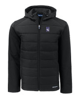 Northwestern Wildcats Cutter & Buck Evoke Hybrid Eco Softshell Recycled Full Zip Mens Big & Tall Hooded Jacket BL_MANN_HG 