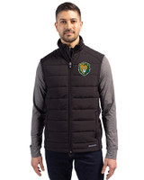 Southeastern Louisiana Lions Cutter & Buck Evoke Hybrid Softshell Recycled Mens Full Zip Vest Black Front