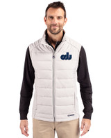 Old Dominion Monarchs College Vault Cutter & Buck Evoke Hybrid Softshell Recycled Mens Full Zip Vest CONCRETE Front