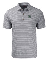 Michigan State Spartans Cutter & Buck Forge Eco Heather Stripe Stretch Recycled Mens Big & Tall Polo BLH_MANN_HG 1