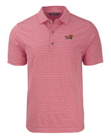 Illinois State Redbirds Cutter & Buck Forge Eco Heather Stripe Stretch Recycled Mens Big & Tall Polo CRH_MANN_HG 1