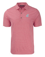Washington State Cougars Cutter & Buck Forge Eco Heather Stripe Stretch Recycled Mens Big & Tall Polo CRH_MANN_HG 1