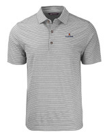 Illinois Fighting Illini Cutter & Buck Forge Eco Heather Stripe Stretch Recycled Mens Big & Tall Polo EGH_MANN_HG 