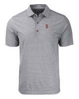 Stanford Cardinal  Cutter & Buck Forge Eco Heather Stripe Stretch Recycled Mens Big & Tall Polo BLH_MANN_HG 1