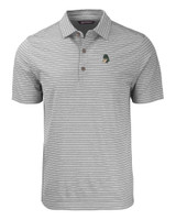 Michigan State Spartans College Vault Cutter & Buck Forge Eco Heather Stripe Stretch Recycled Mens Big & Tall Polo EGH_MANN_HG 1